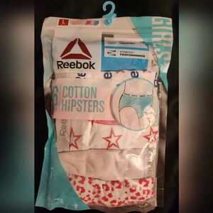 Reebok large 12 14 girls cotton hipster panties underwear undies